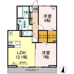 D-residence西町（D)の物件間取画像